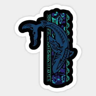 Hawaiian - Samoan - Polynesian Tribal Shark Dive Sticker